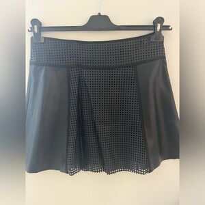 Club Monaco Leather Mini Skirt